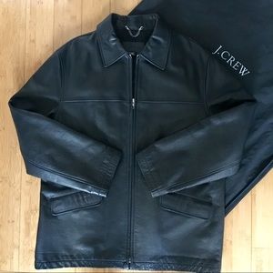 J. Crew Mens Leather Jacket / Coat